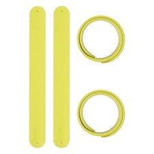 Slap Bracelets, 4 Pcs Silicone Wristband Snap Bracelet for Party Gifts, Yellow