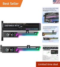 ARGB GPU Support Bracket with CPU  GPU Temp Display, Universal Graphics Card...