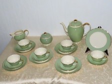 Art Deco Villeroy & Boch "lindgr&uuml;n" Kaffeeservice 20er Jahre 21 Teilig