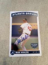 Mark Wohlers Signed Autographed 3x5 Photo Atlanta Braves