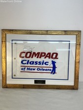 2001 Champion Of The Compaq Classic of New Orleans David Toms Signed Framed Flag