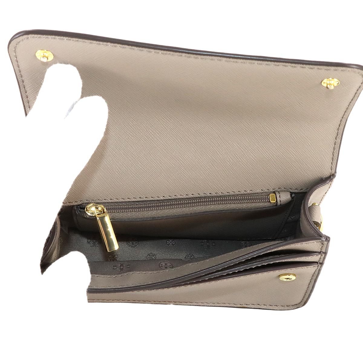 TORY BURCH Mini Shoulder Bag Leather Greige Purse 90309322 thumbnail 6