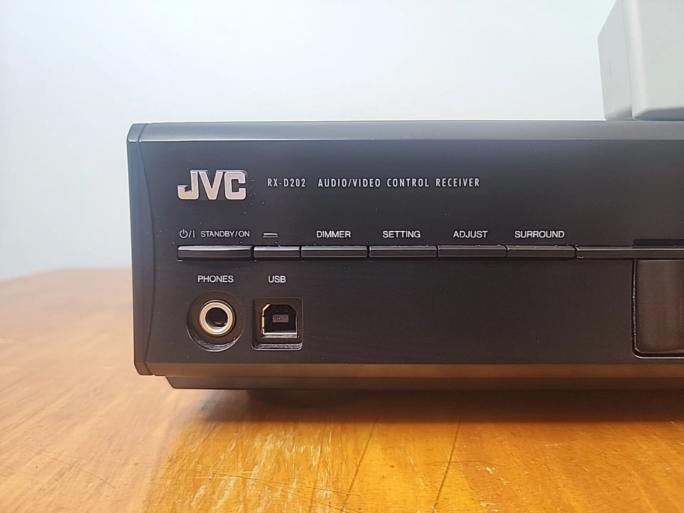 JVC RX-D202B Digital Amplifier A/V Hybrid Receiver w Remote Bundle Tested Works - Image 3 of 4