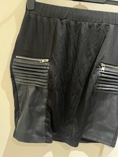 Yozy Skirt Size L 12-14 New Black Stretch Mini Party Occasion Going Out