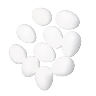 5/10/50 weiße Modellier Basteln Styropor Schaumstoff Eier