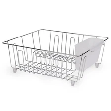 Small Wire Dish Rack - Chrome - 14.17" W x 12.64" L x 5.67" H