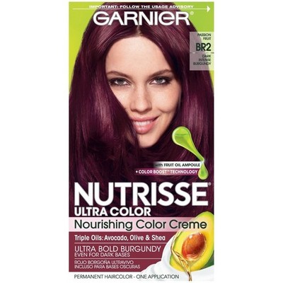 Garnier Nutrisse Ultra Color Nourishing Permanent Hair Color Cream, BR2 Dark...