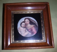 SISTINE MADONNA BY C & A RICHARDS BOSTON MASS. #5201 FRAMED Miniature