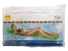 Sunshine Lime Green Inflatable Air Mat Pool Float 72 x 27 Summer Fun