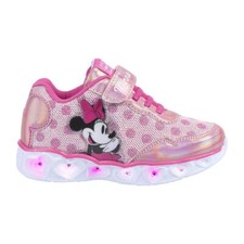 Scarpe Minnie con Luci e Suola Leggera Rosa Pois