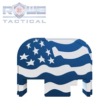 Rowe Tactical Rear Slide Back Plate for Glock Gen 1-4 - Blue - US Flag Waving