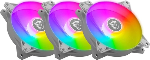 MSI MPG F120 ARGB-3W 120mm PWM Addressable RGB LED Case Fan White - Anti-Vibrati