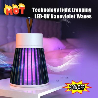Mosquito Killer Lamp Electric Rechargeable Zapper Bug Fly Insect!Trap UV Light/,