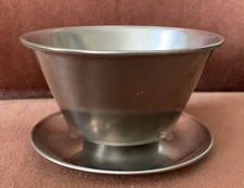 LEONARD Made in DENMARK 18/8  Stainless Steel Gravy Boat Marked Vintage MCM