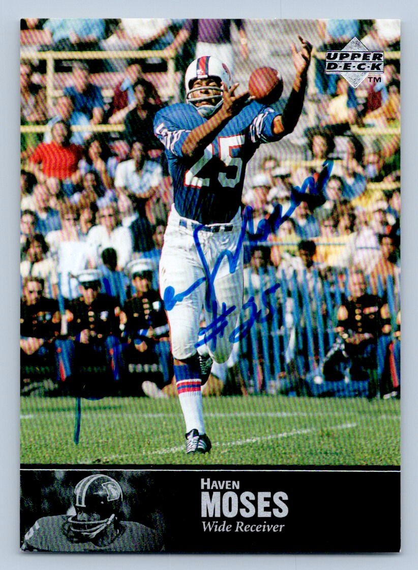 Haven Moses 1997 Upper Deck Legends NFL Autographs Auto Denver Broncos