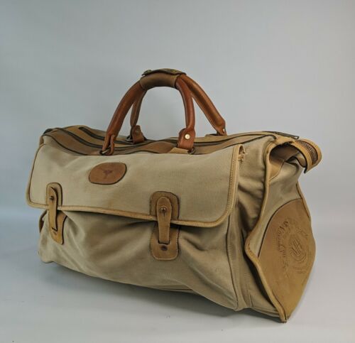 Vintage Marley Hodgson Ghurka No 18 The Pullman Twill & Leather Duffel Bag  | eBay