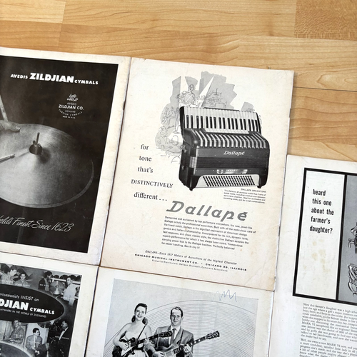 Vintage 1950s Down Beat Jazz Magazine Lot Nat Cole Dave Brubeck Chico Hamilton - Picture 9 of 10