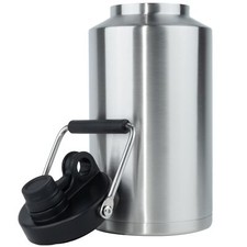 Insulated Gallon Jug with Handle 128oz Stainless Steel for Hot Cold Drinks