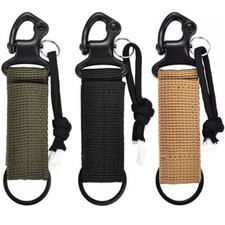 Tactical Carabiners Gear EDC Belt Key Chain Hooks Nylon Webbing Key Ring Holder