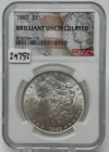 1882 Morgan Silver Dollar NGC Brilliant Uncirculated