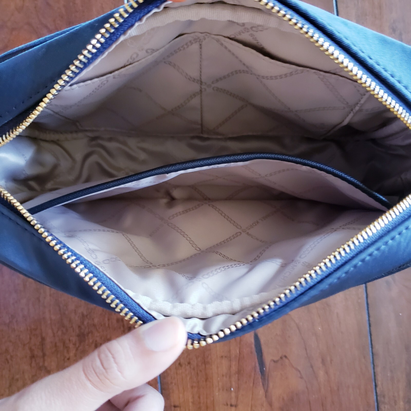 Michael Kors Jet Set Charm Women's Navy Blue Crossbody Bag Nylon Leather Trim thumbnail 15