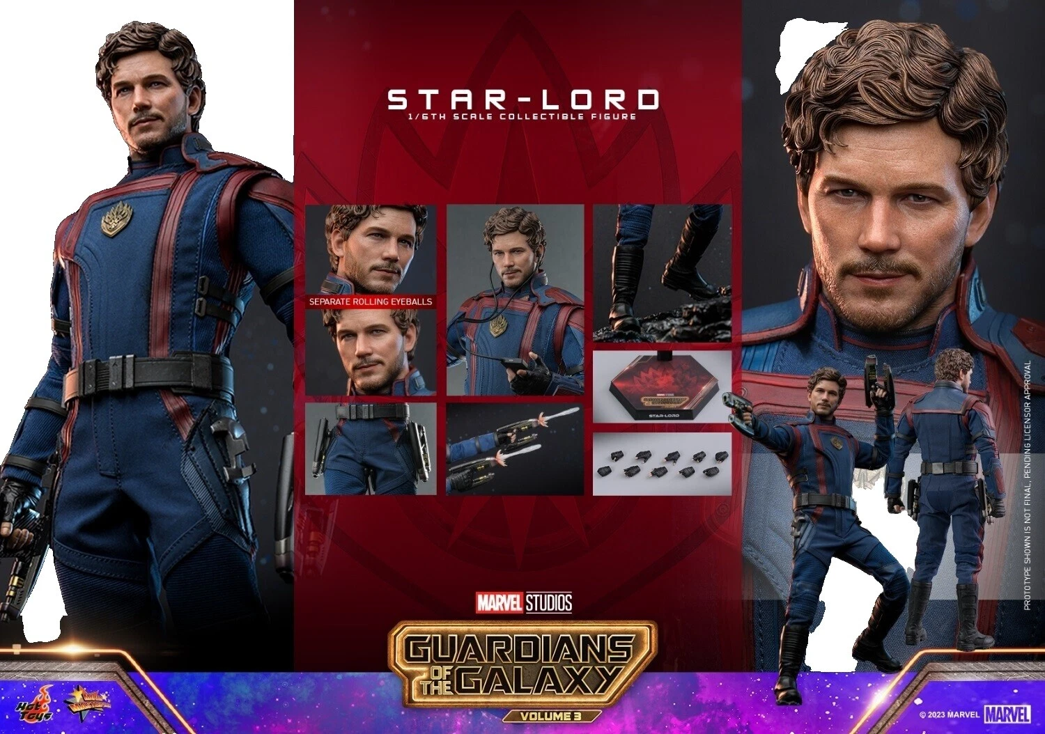 Bonecos de ação Hot Toys Chris e Acessórios