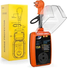 Nilight 15 Amp to 30 Amp RV Surge Protector Power Adapter 2100 Joules Voltage