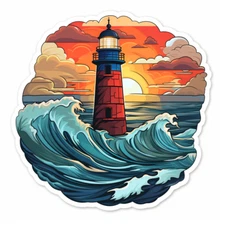 XXXL 60x60 cm car decal sticker lighthouse sticker