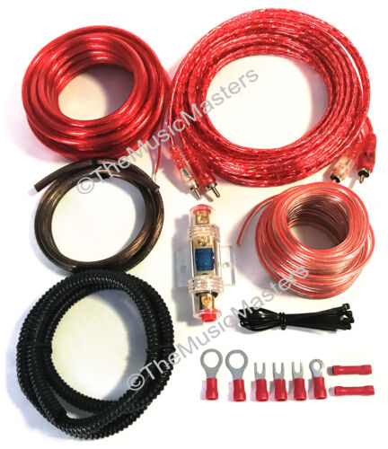 8 Gauge 1700 Watt Amplifier Installation Wiring Kit Car Amp Install Wires Cables - Picture 1 of 9