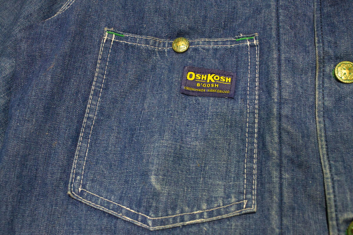 Vintage Oshkosh B'Gosh Chore Worker Jacket Nylon Lining size Vintage Oshkosh B'Gosh Chore Worker Jacket Nylon Lining size