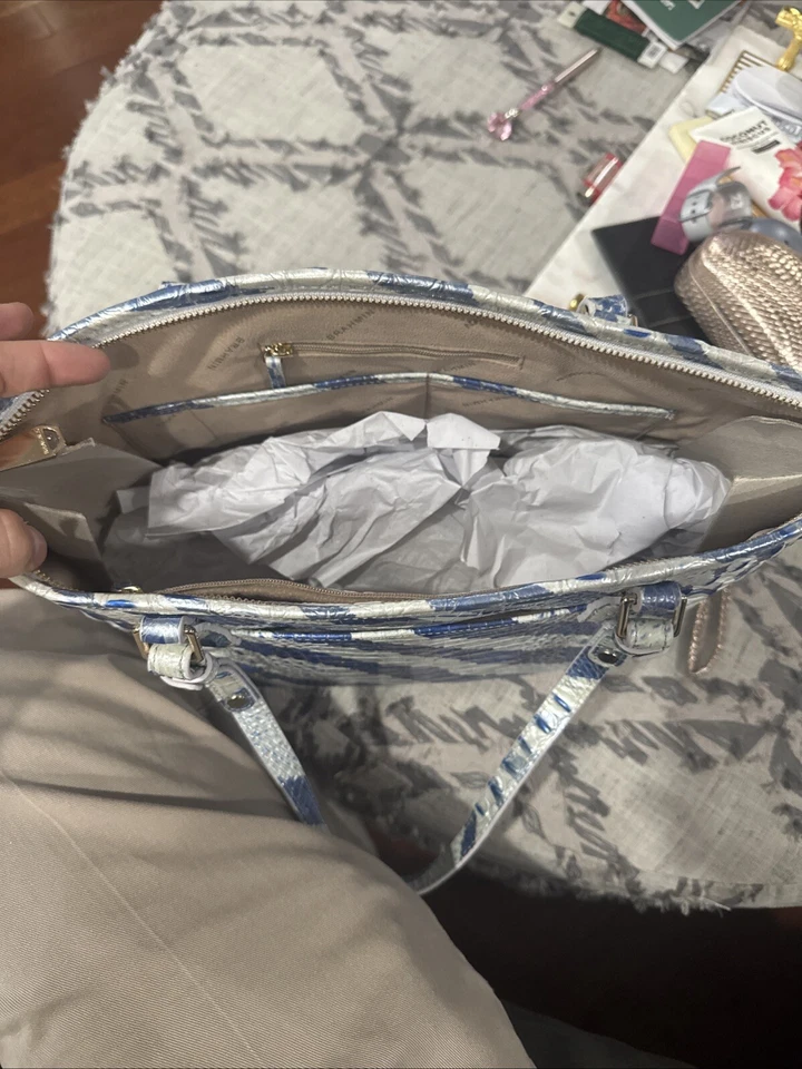 Brahmin Medium Asher Dazzle azul y plata Foto 3 de 4
