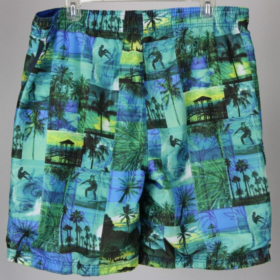 Corona Extra Men's Surfer & Palm Trees Board Shorts Swim Trunks Size Large - Image 2 of 4