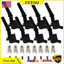 8* Spark Plugs & 8X Ignition Coils For Ford F150 Lincoln 5.4L FD503