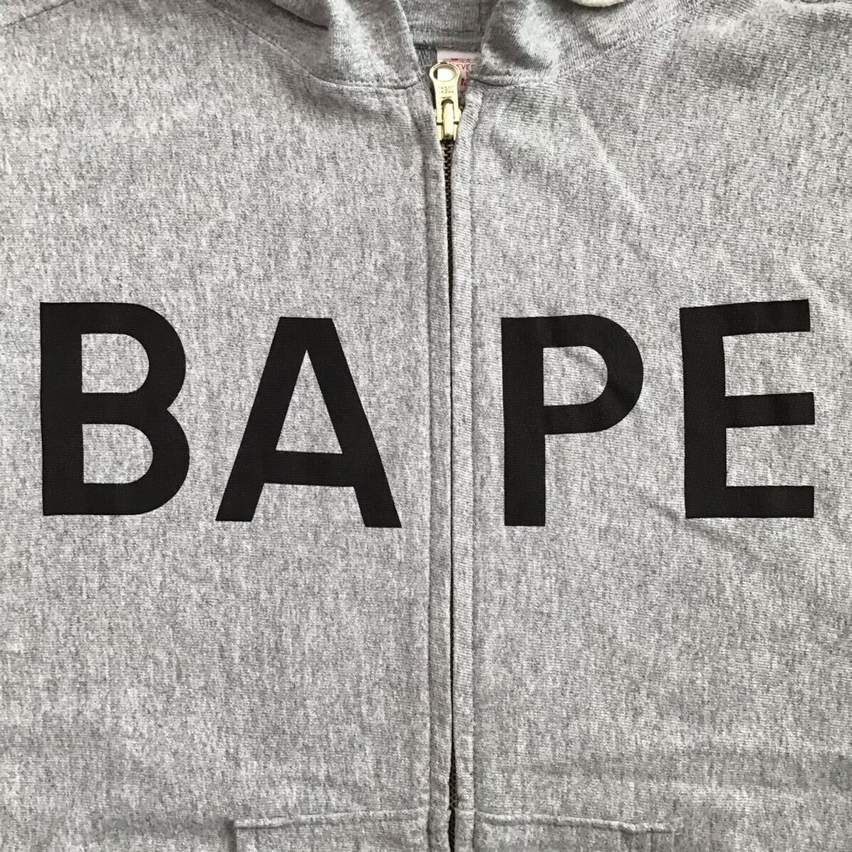 BAPE × CHAMPION BAPE logo zip hoodie Gray A Bathing Ape Size