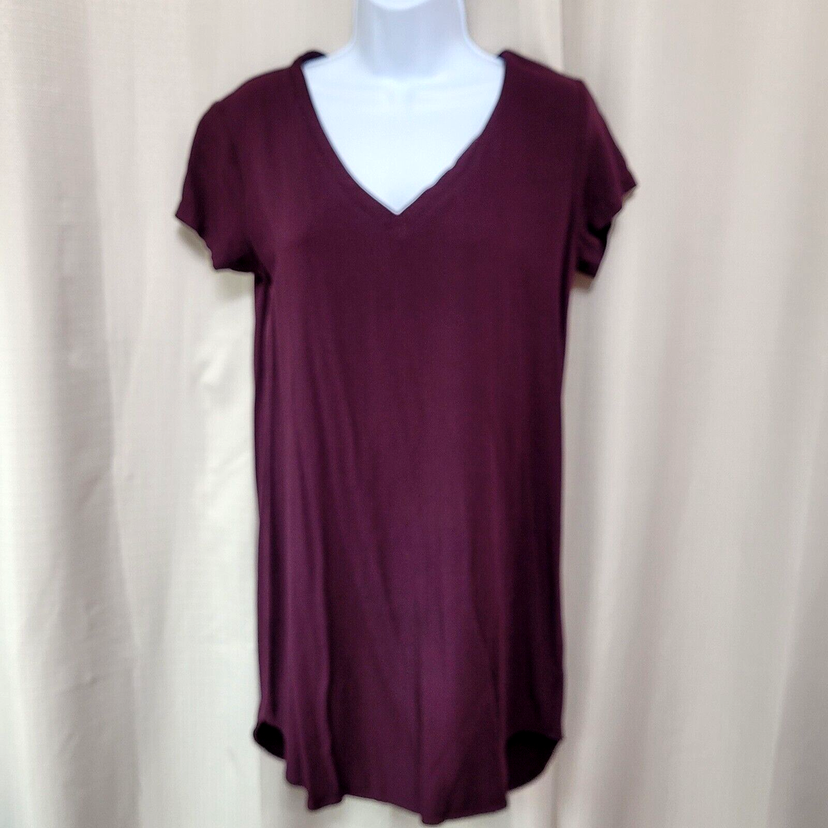 burgundy t shirt dress outfit Short T-Shirt Dress main image 0