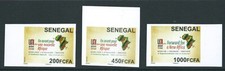 SENEGAL 2017 UNI AFRICA - imperf - set of 3 - unmounted mint.
