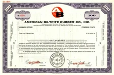 American Biltrite Rubber Co., Inc. - Specimen Stocks & Bonds