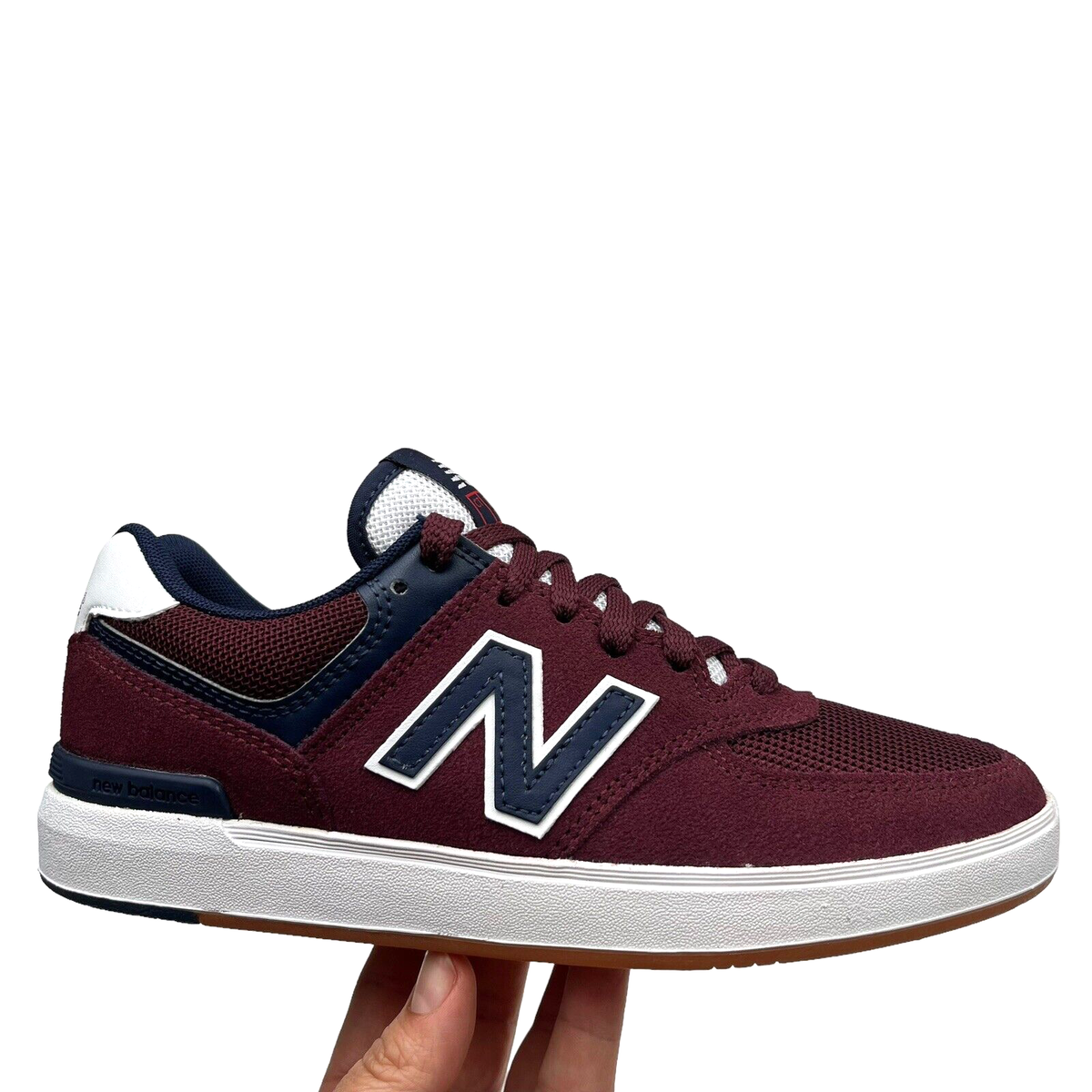 New Balance 574 Maroon Lace Up Athletic Sneakers Shoes Men\'s 8.5 D Men main image 3