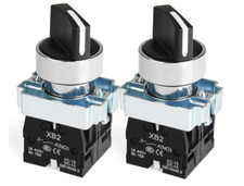 APIELE 22mm 3-Position Selector Switch, Maintained, 2NO XB2-20X/31, Pack of 2