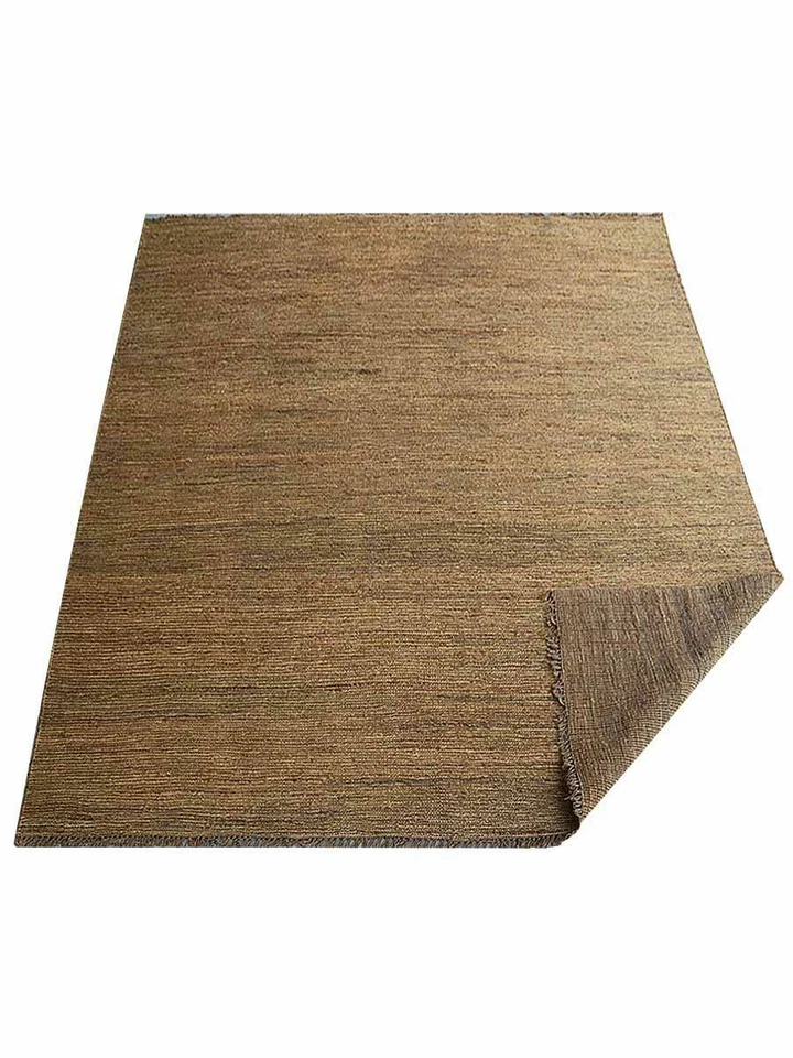 Alfombra ecológica de yute de sumak anudada a mano beige liso BBJ00064 Foto 3 de 4