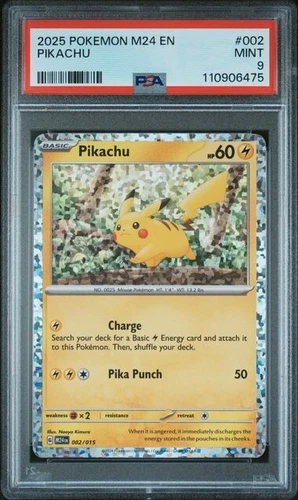 2025 Pokemon McDonald's Pikachu Confetti HOLO #002 PSA 9 MINT HOLO RARE