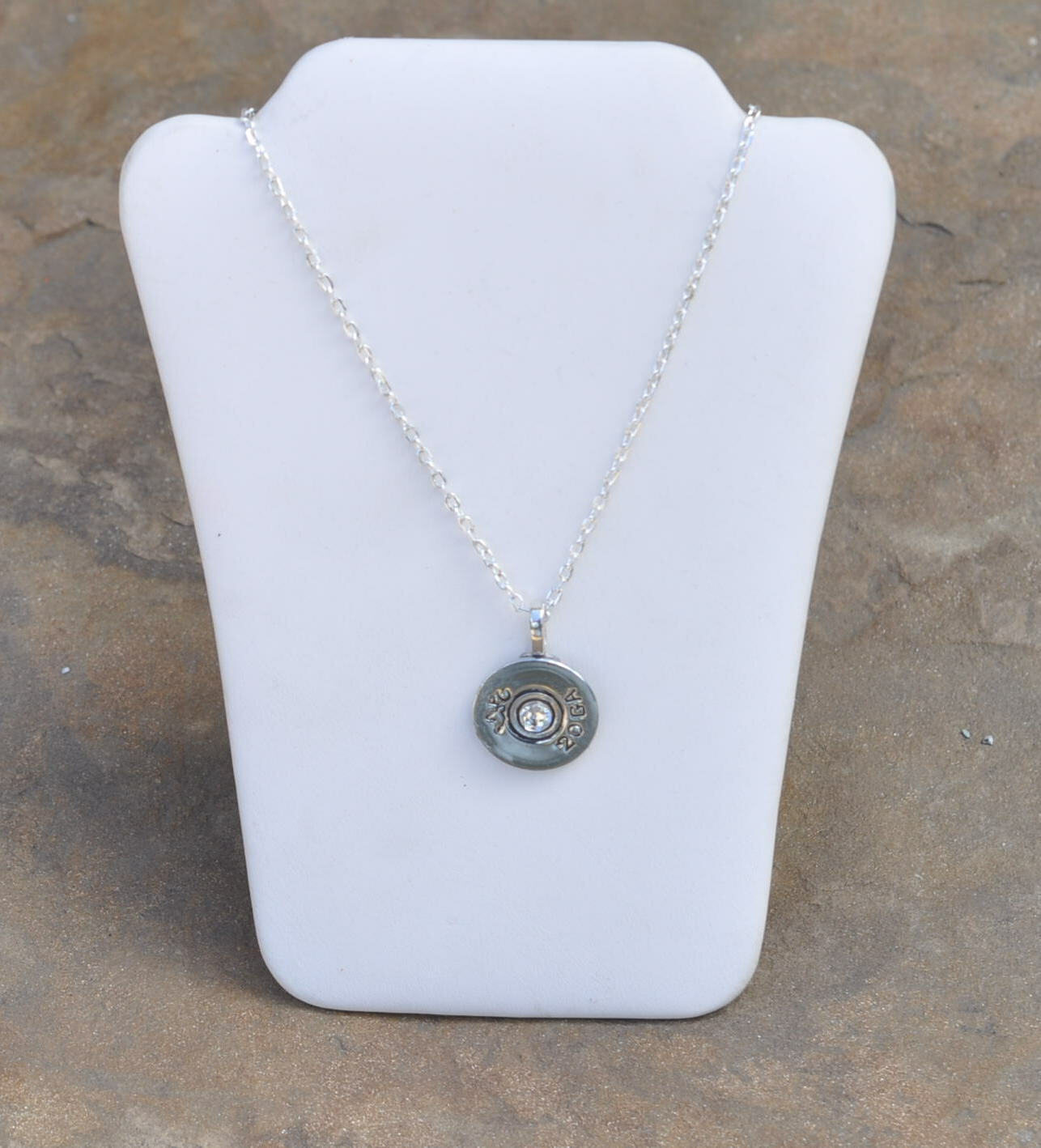 Browning 20 Gauge Shotgun Shell Pendant with Chain 18