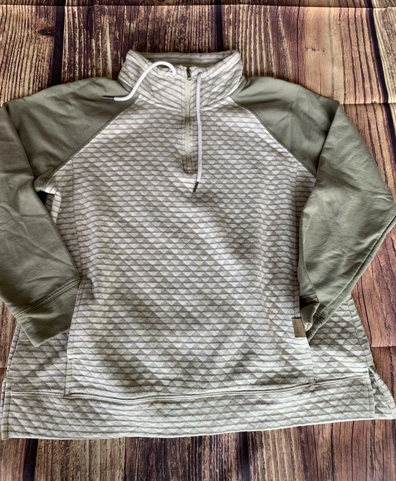 Maurices Women's Long Sleeve 1/4 Zip Pockets Multicolor Pullover Sweatshirt L - Image 2 of 4