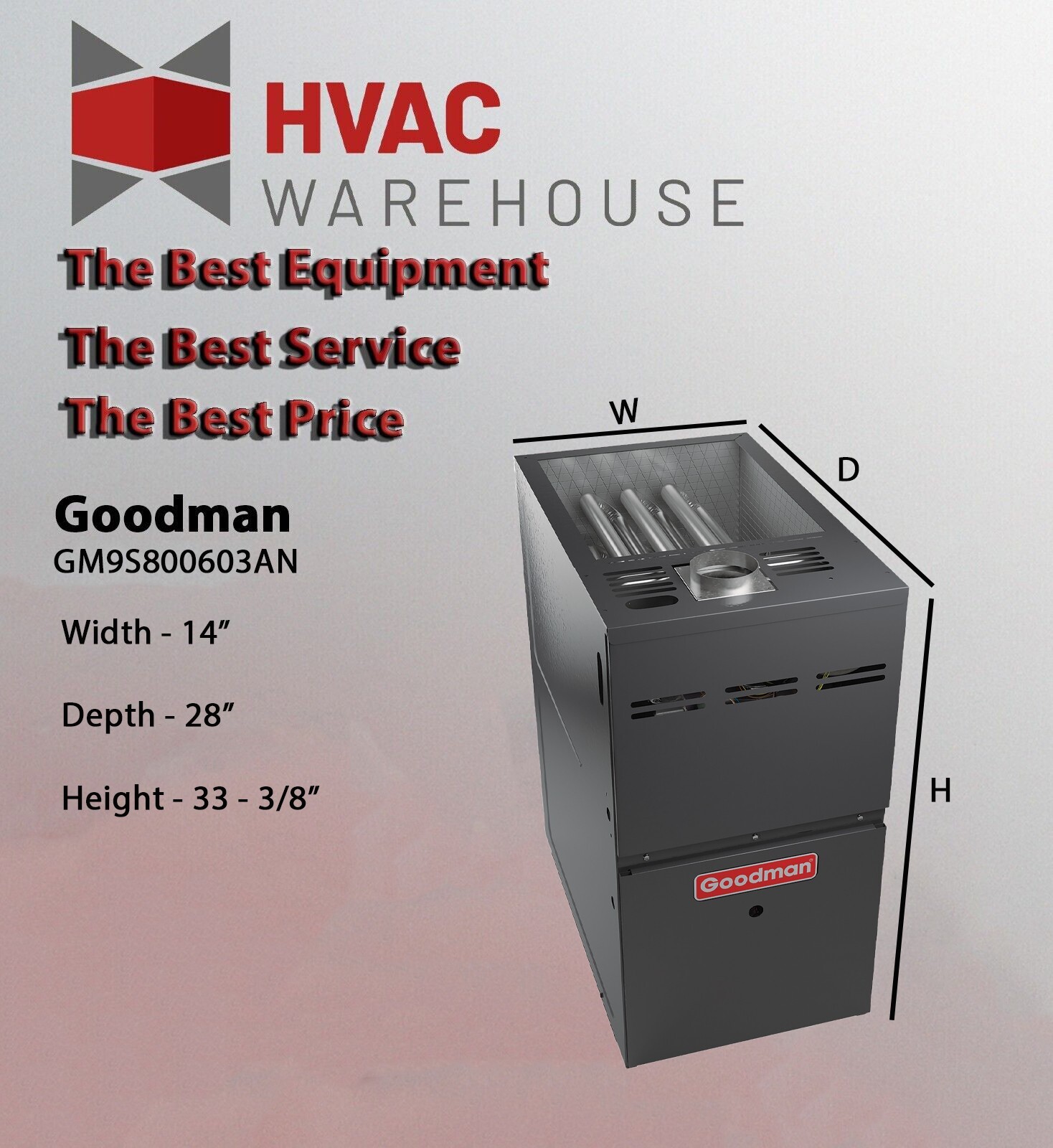 Goodman 80% AFUE 60,000 BTU Single Stage Upflow Gas Furnace Heater  GM9S800603AN | eBay