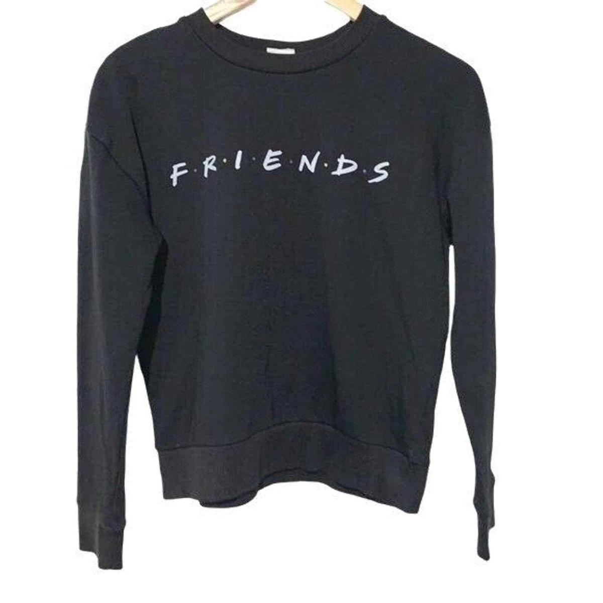 Friends Fans Sweatshirt Black with Logo TV Memorabilia Small Streetwear Society