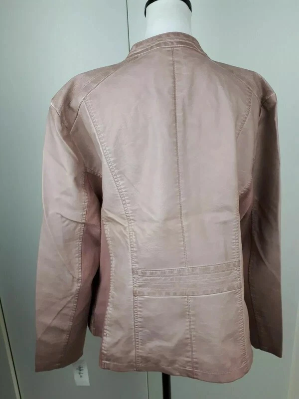 Pink Jacket With Stretch Rib Detail Smart Size XXL Style & Co - Image 3 of 4