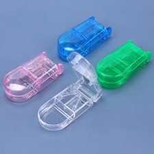 Portable Pill Cutter  Storage Box - 2-in-1 Medicine Tablet Splitter  Holder