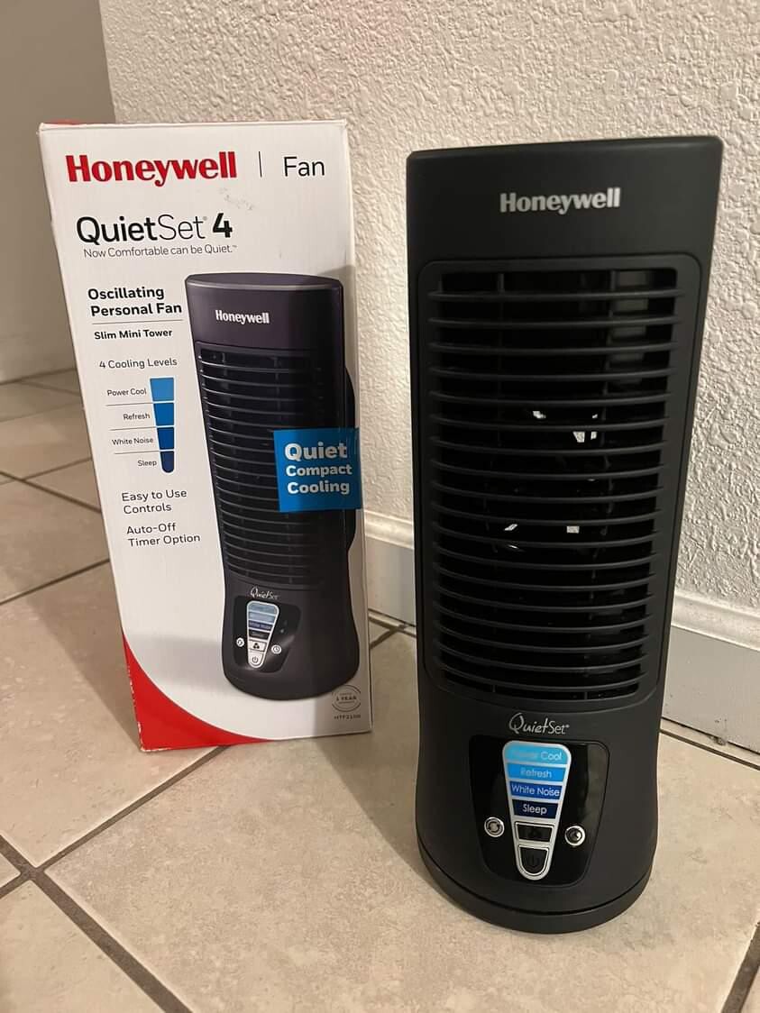 Honeywell HTF210B QuietSet Mini Tower Table Fan - Black 92926002107 | eBay