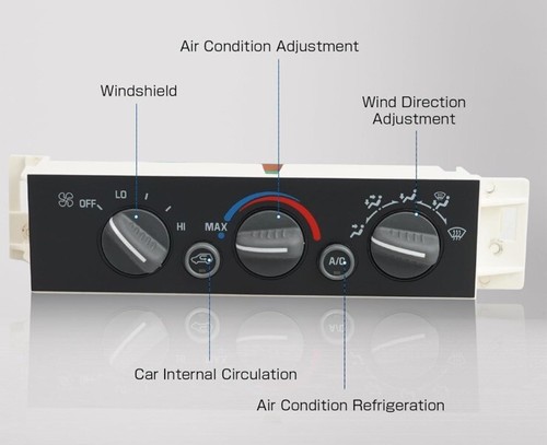 AC Heater Control Panel For Chevy GMC C2500 w/o Rear Window Defogger - Picture 5 of 11