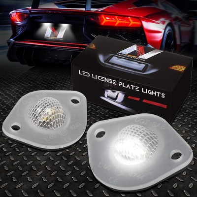 NUVISION FOR 94-04 FORD MUSTANG PAIR WHITE FULL LED LICENSE PLATE LIGHT LAMPS